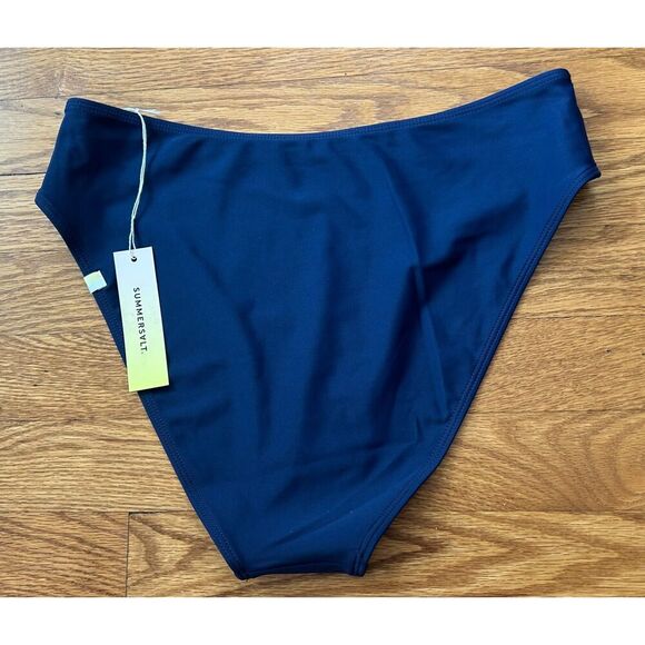 Summersalt Other - NWT Blue Summersalt The High Leg Mid Rise Bikini Bottom Size 6